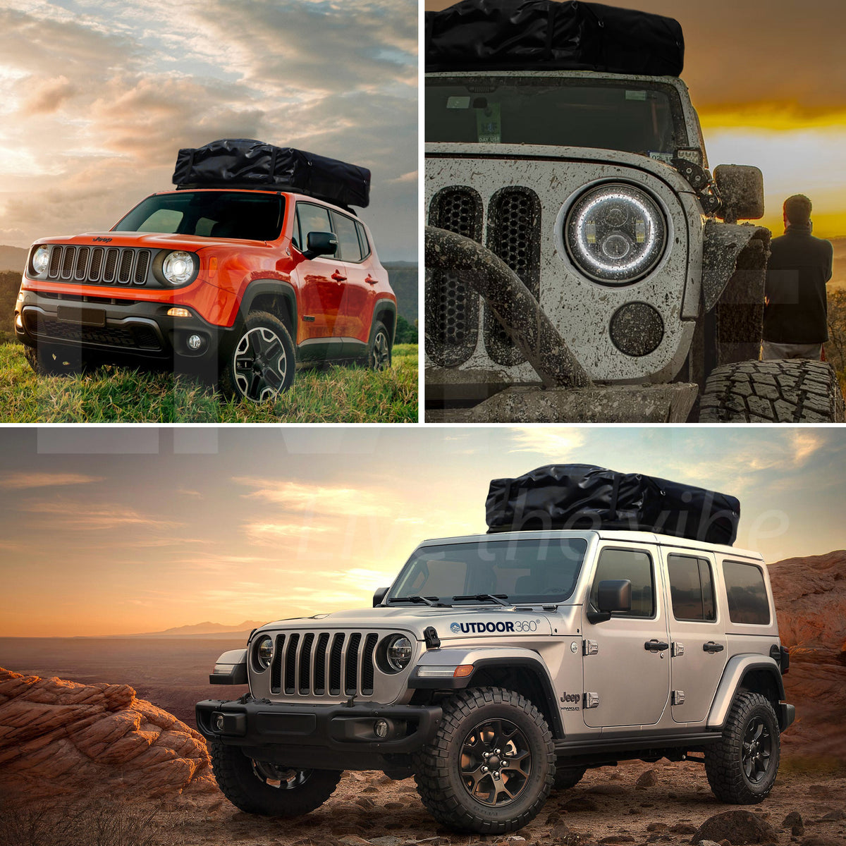 OUTDOOR360 1.4m Travel Cover Roof Top Tent Camper 4WD 4X4 Car Rack Cover Waterproof PVC