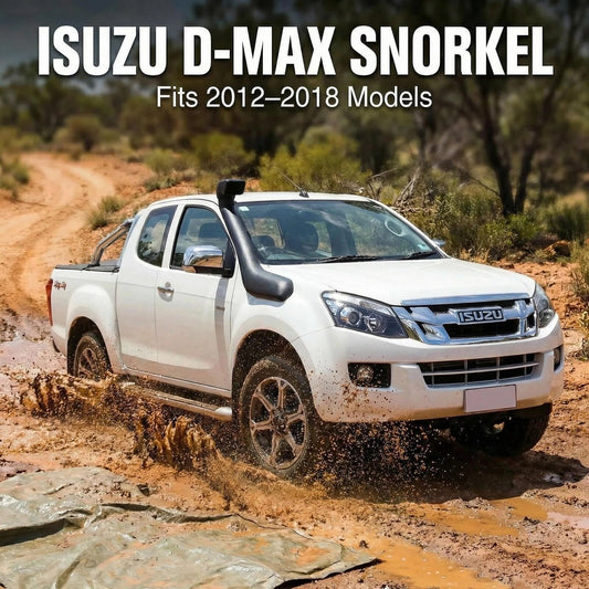 Snorkel Kit for Isuzu D-Max (2012-2018 Models) - Heavy Duty LLDPE Air Intake, Water Crossing & Dust Protection, UV Resistant Matte Black Finish