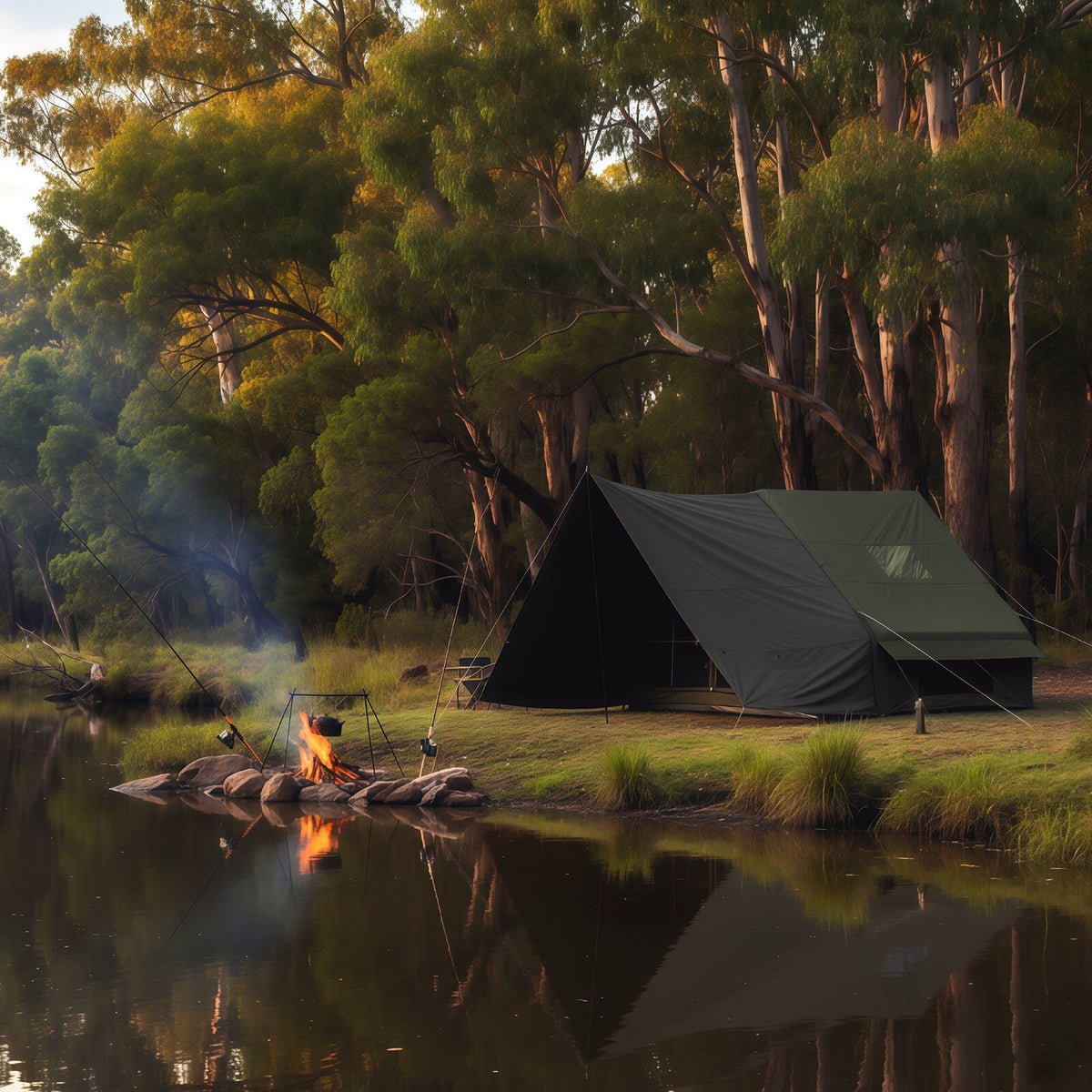 Inflatable Tech Cotton Tent, Portable All-Season Pop Up Waterproof, Breathable, Fire-Resistant 6 People Camping Tent, Sets Up in 5 Minutes