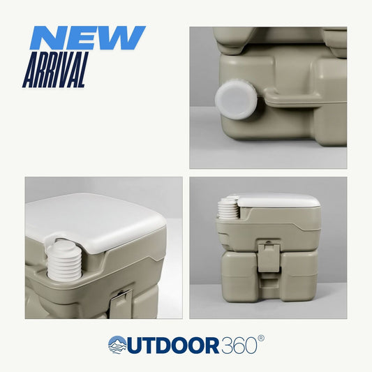 Portable Toilet - 21L leak-proof toilet with manual flush for camping, RVs, boats, travel, elderly, pregnant women, and indoor or outdoor use