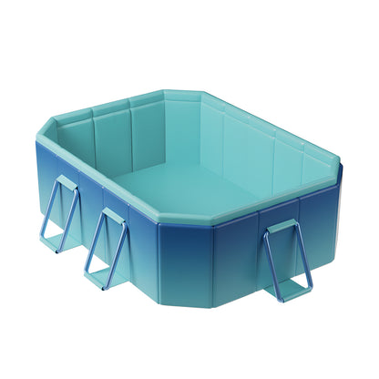 Foldable Swimming Pool | 1.8m Heavy Duty Above Ground Paddling Pool | 6 Titanium Steel Support Brackets | Fits 1-3 People
