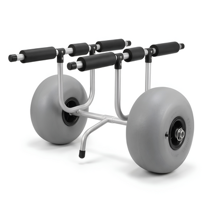 Adjustable Kayak & Canoe Cart Trolley with Large Balloon Wheels Trailer, Adjustable Strap