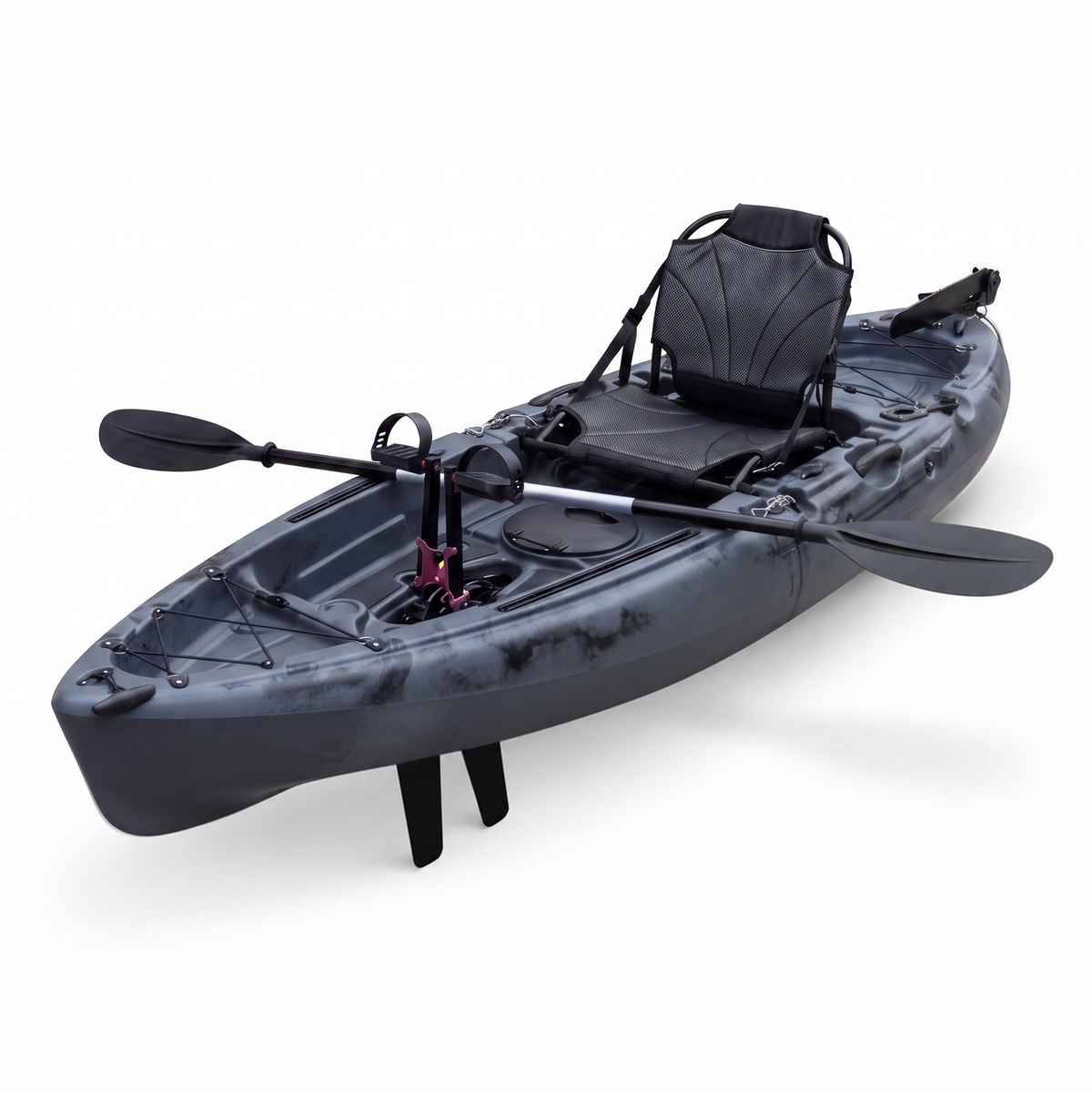 Modular Fin Drive Pedal Fishing Kayak 2.7m for Saltwater & Freshwater - Grey