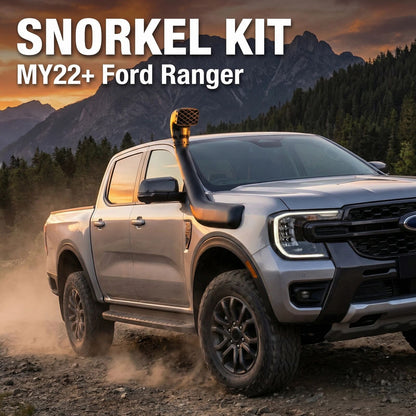 Snorkel Kit for Ford Ranger Next-Gen (2022-Present) RA MY22 MY23 MY24 - Elevated Air Intake for XL XLS XLT Sport Wildtrak Platinum- UV Resistant LLDPE