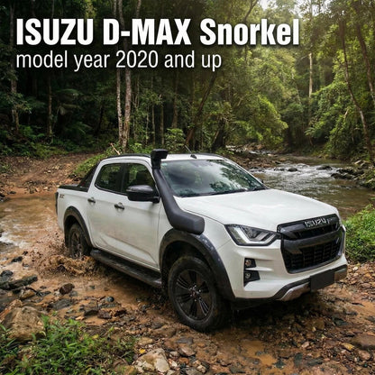 Snorkel Kit for Isuzu D-Max (2020-Current Models) - UV Resistant Air Intake 3rd Gen RG Series, High-Flow Water Crossing & Off-Road Engine Protection