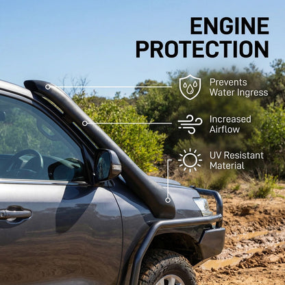 4x4 Snorkel Kit for Toyota Land Cruiser 200 Series (LC200) - High Air Intake System, UV-Resistant LLDPE Engine Protection