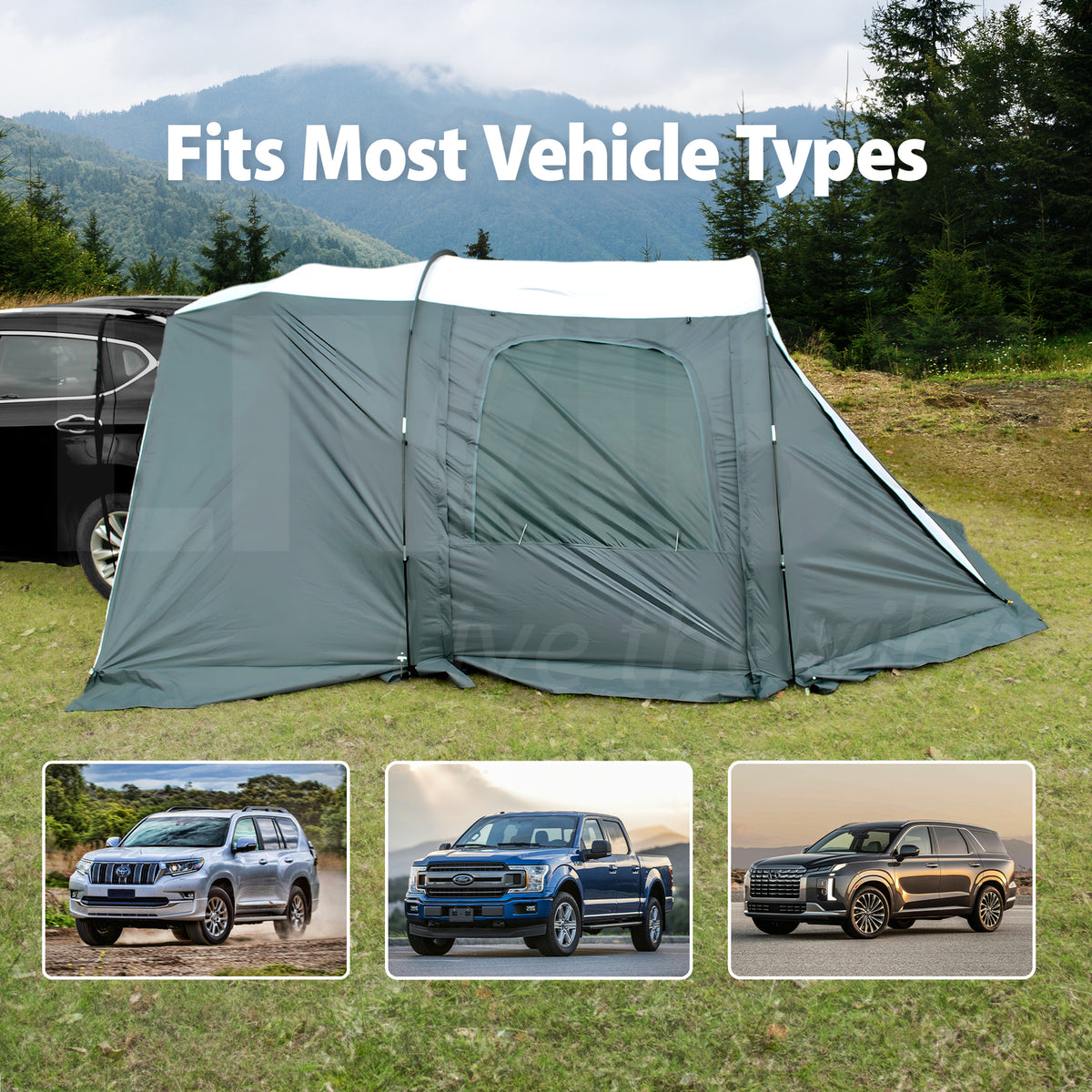 Large SUV Camping Tent Car Tailgate Shade Side Awning Canopy Portable Outdoor Shelter