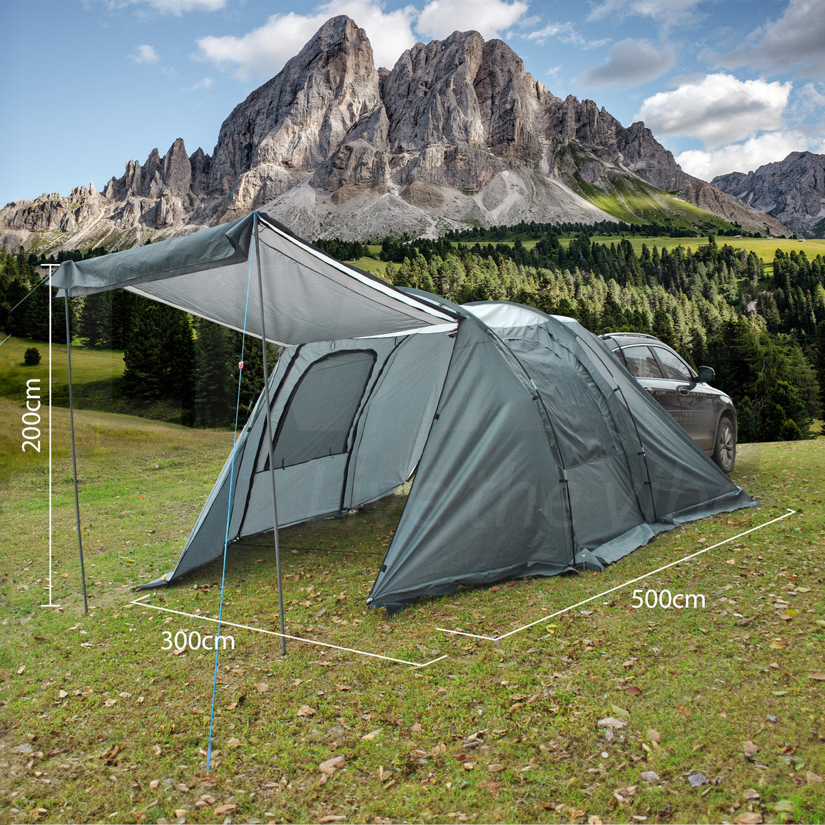 Large SUV Camping Tent Car Tailgate Shade Side Awning Canopy Portable Outdoor Shelter
