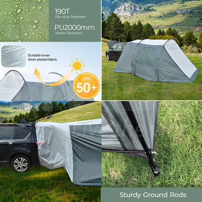 SUV Camping Tent Car Truckbed Tailgate Shade Side Awning Canopy Portable Outdoor Shelter