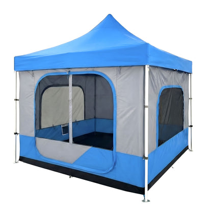 OUTDOOR360 3×3m Pop-Up Gazebo Tent & Tent Inner Kit Full Set | Heavy-Duty Gazebo Tent for Autumn Camping | Weather-Resistant Steel Frame, Royal Blue